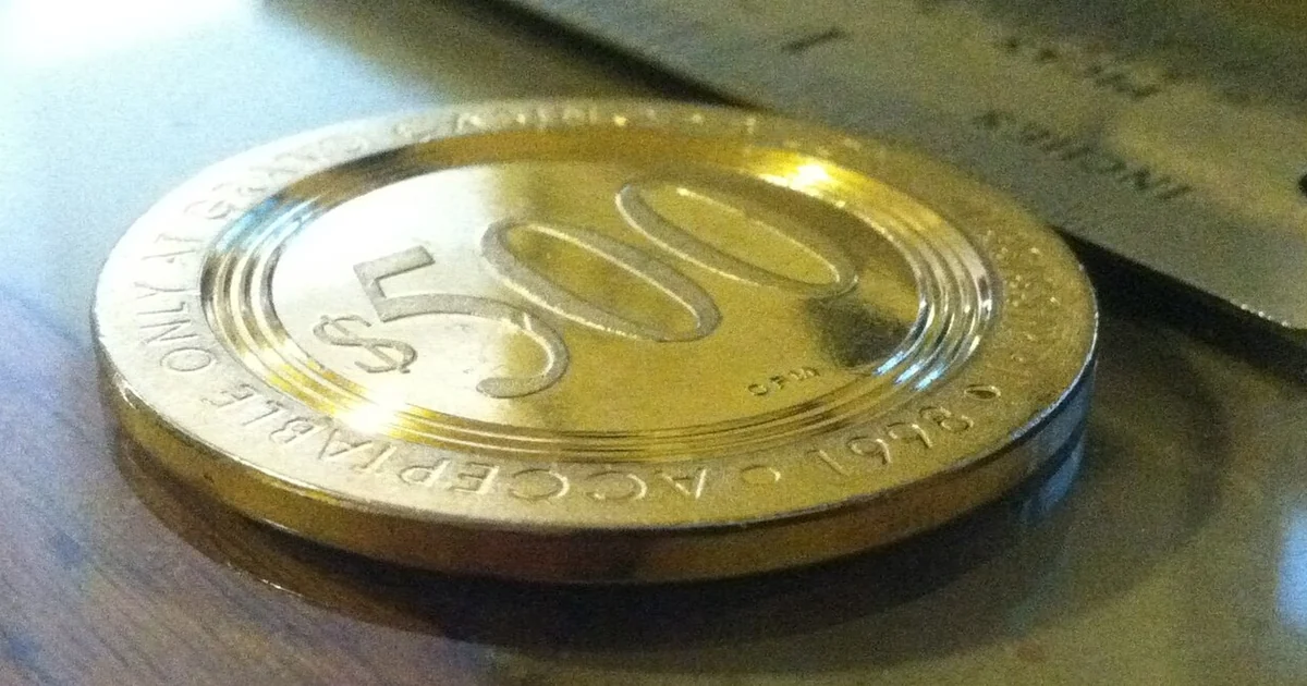Grand Casino 500 dollar chip, 1998